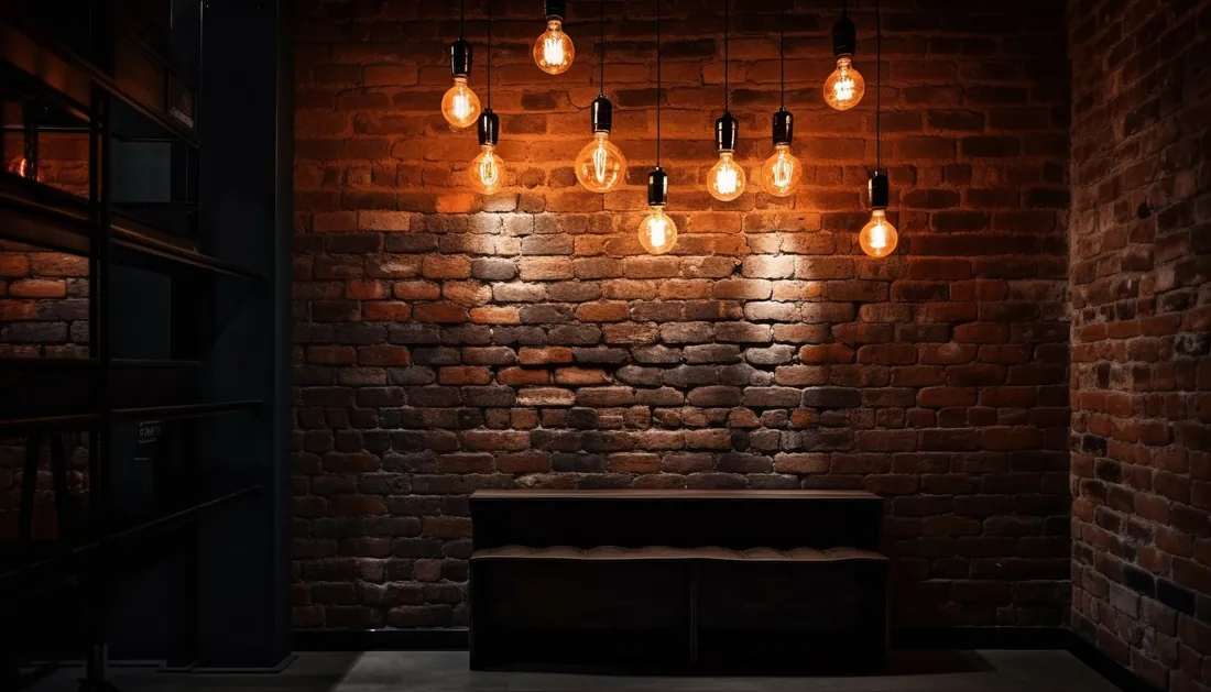 Filament lights in the dark