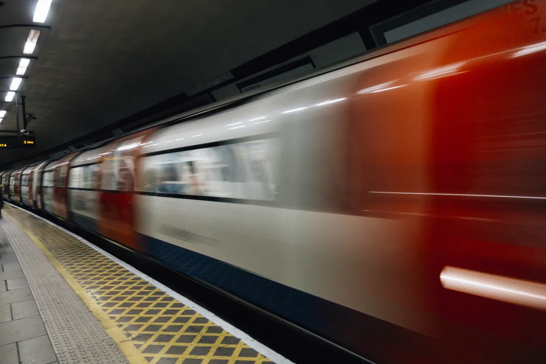 Last train passing fast